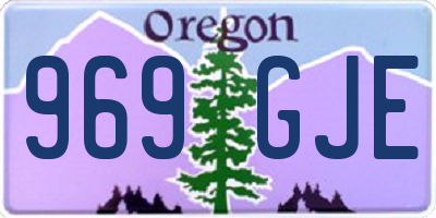 OR license plate 969GJE