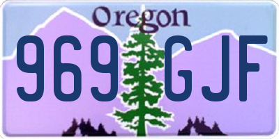OR license plate 969GJF