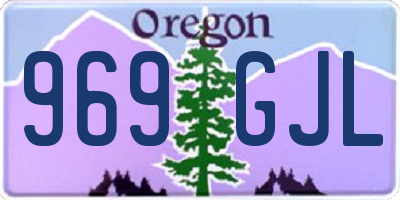 OR license plate 969GJL