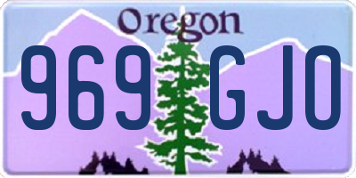 OR license plate 969GJO