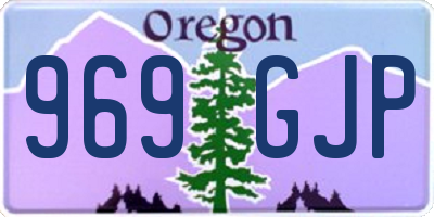 OR license plate 969GJP