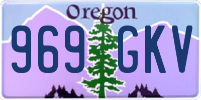 OR license plate 969GKV