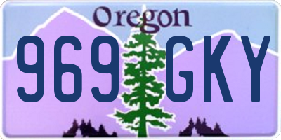 OR license plate 969GKY