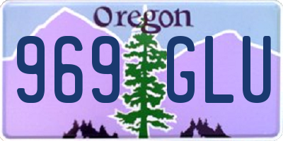 OR license plate 969GLU