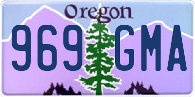 OR license plate 969GMA
