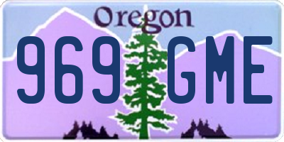 OR license plate 969GME