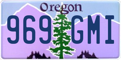 OR license plate 969GMI