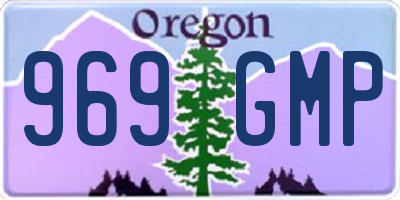 OR license plate 969GMP