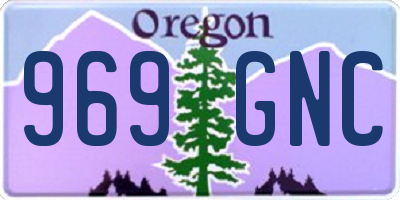 OR license plate 969GNC