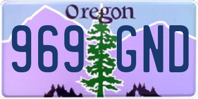 OR license plate 969GND