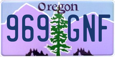OR license plate 969GNF