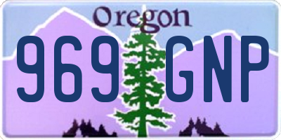 OR license plate 969GNP