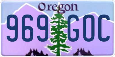 OR license plate 969GOC