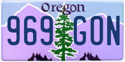 OR license plate 969GON