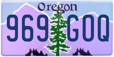 OR license plate 969GOQ
