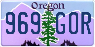 OR license plate 969GOR