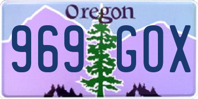 OR license plate 969GOX
