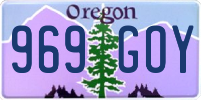 OR license plate 969GOY