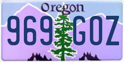 OR license plate 969GOZ