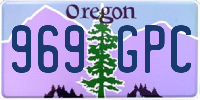 OR license plate 969GPC