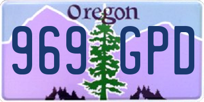 OR license plate 969GPD