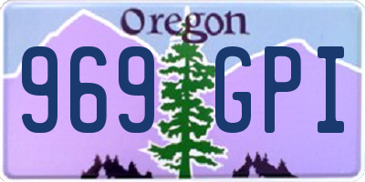 OR license plate 969GPI