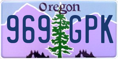 OR license plate 969GPK