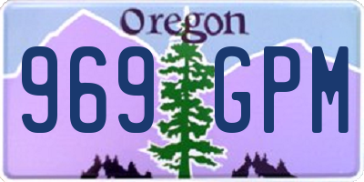 OR license plate 969GPM