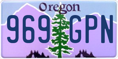 OR license plate 969GPN