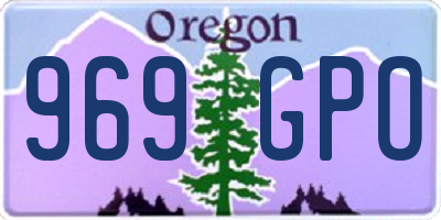 OR license plate 969GPO