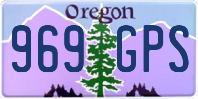 OR license plate 969GPS