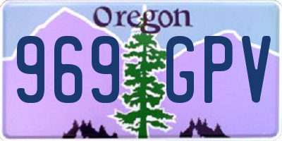 OR license plate 969GPV