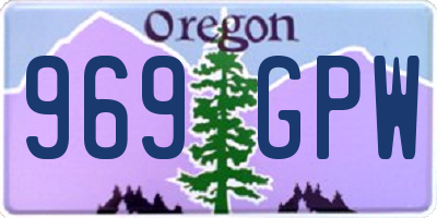 OR license plate 969GPW