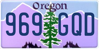 OR license plate 969GQD
