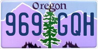 OR license plate 969GQH