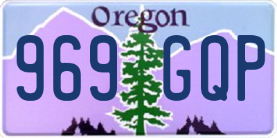 OR license plate 969GQP