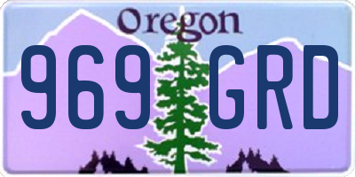 OR license plate 969GRD