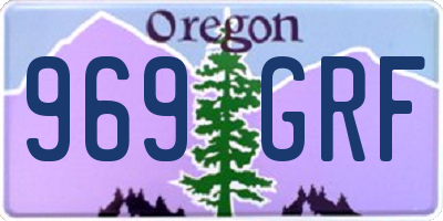 OR license plate 969GRF