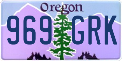 OR license plate 969GRK