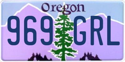 OR license plate 969GRL