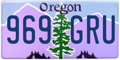 OR license plate 969GRU