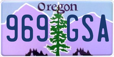 OR license plate 969GSA