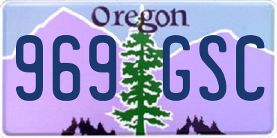 OR license plate 969GSC