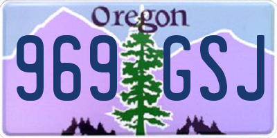 OR license plate 969GSJ