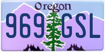 OR license plate 969GSL
