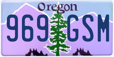 OR license plate 969GSM