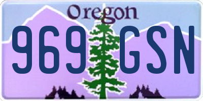 OR license plate 969GSN