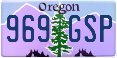 OR license plate 969GSP