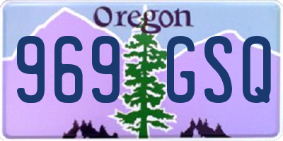 OR license plate 969GSQ