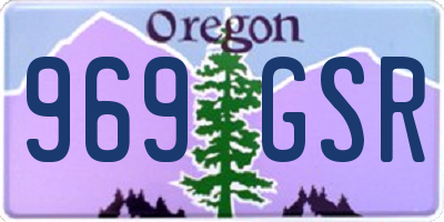 OR license plate 969GSR